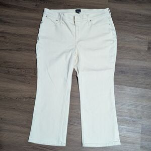 J. Crew Ivory Bootcut Denim Jeans Size 33P